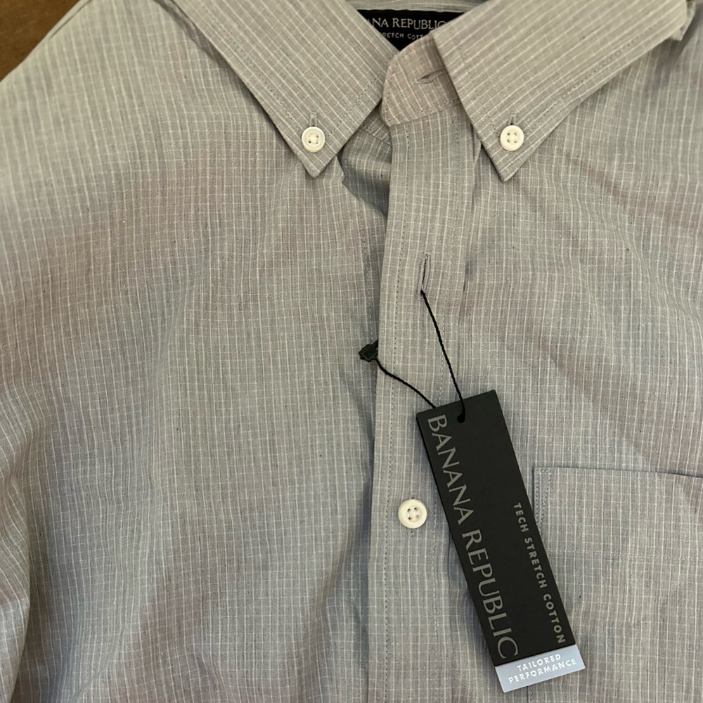 Banana Republic men’s button down shirt - gray - new